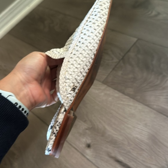 Sam Edelman Clara Woven Leather Mule Slude Flat Slip On Size 8 - Picture 2 of 3